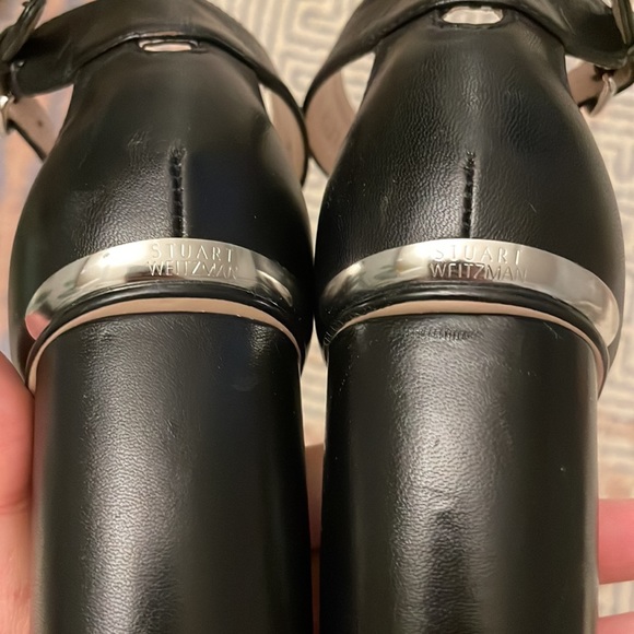 stuart weitzman partlynude sandals in black - Picture 8 of 8